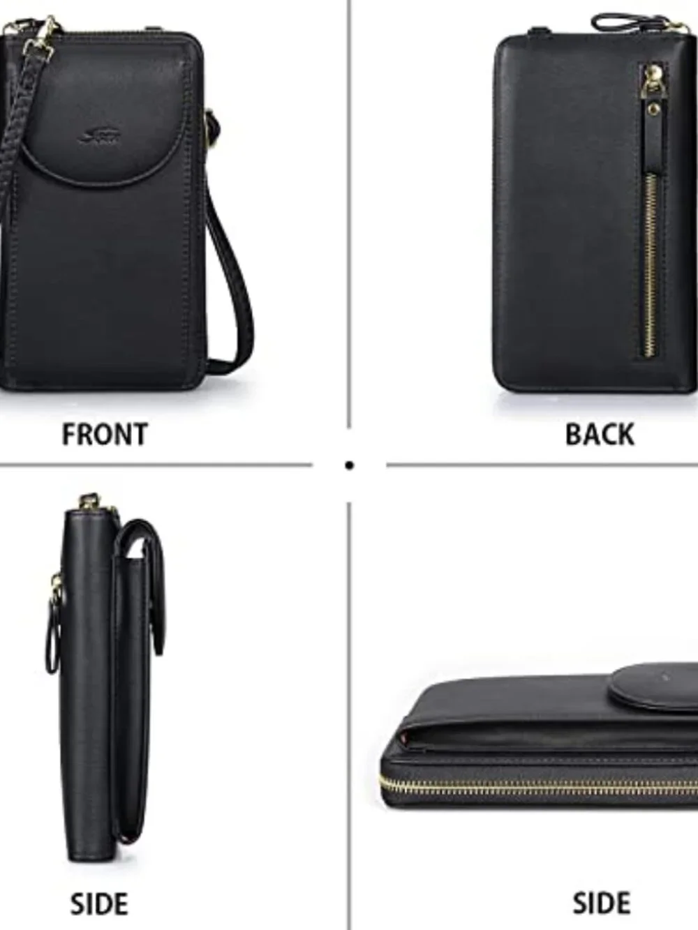 Small Crossbody Bag with RFID Blocking, Phone Pocket, Credit Card Slots
